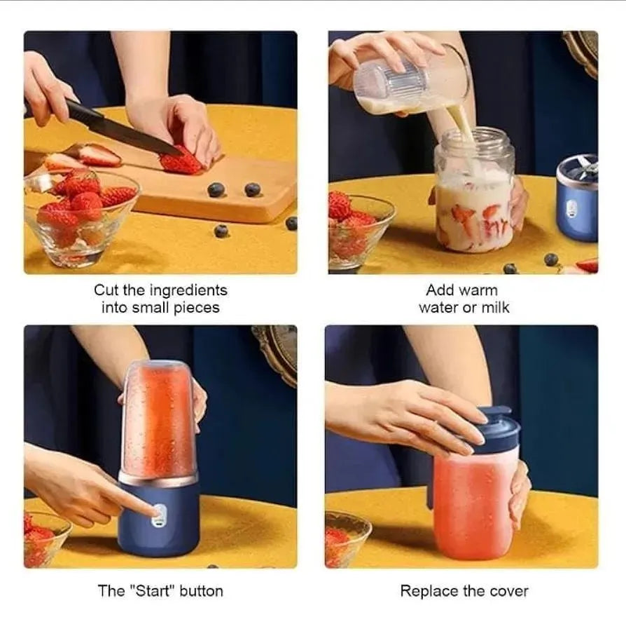 Rechargeable Blue Juicer Blender for Home & Travel