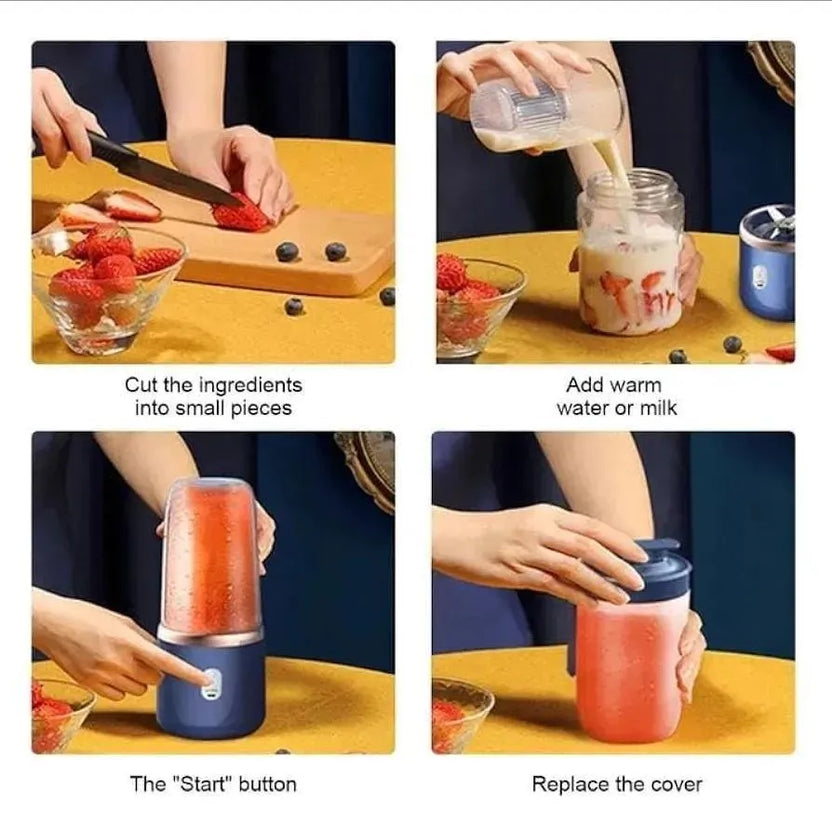 Rechargeable Blue Juicer Blender for Home & Travel