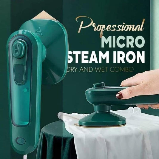 Foldable Steam Iron Green ABS Lightweight Portable