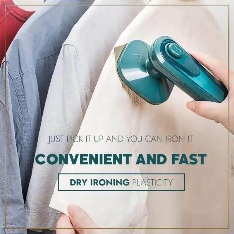 Foldable Steam Iron Green ABS Lightweight Portable