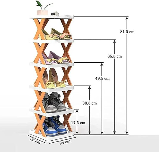 Multicolor Foldable Shoe Rack for Home Office Entryway