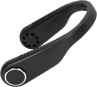 U-Shaped Neck Fan Black White ABS Lightweight Cooling
