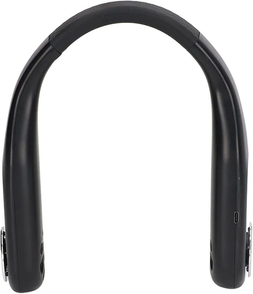 U-Shaped Neck Fan Black White ABS Lightweight Cooling