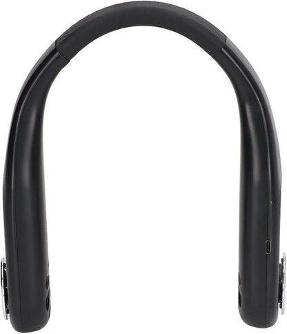 U-Shaped Neck Fan Black White ABS Lightweight Cooling