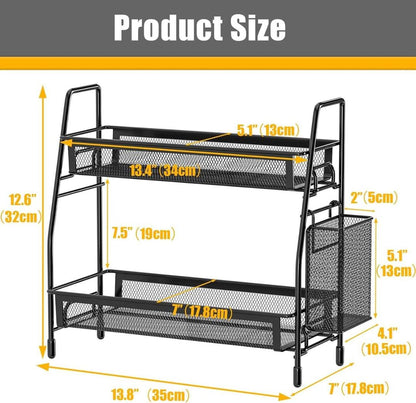 Black Stainless Steel Organizer for Bathroom & Office