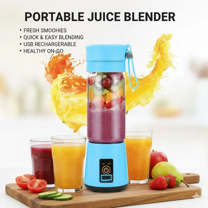 Portable USB Rechargeable Juice Blender Blue