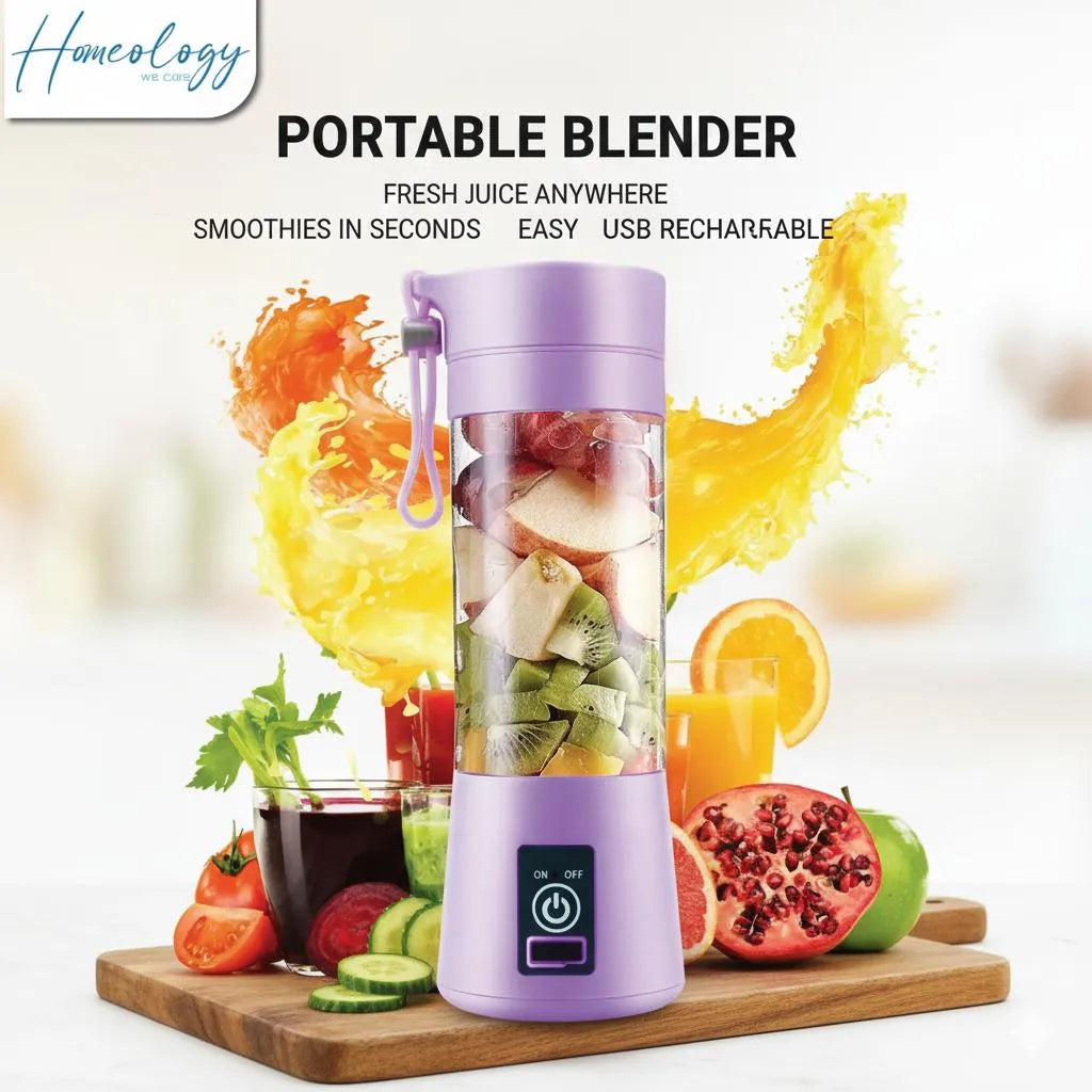 Portable USB Rechargeable Juice Blender Blue