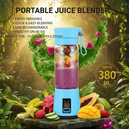Portable USB Rechargeable Juice Blender Blue