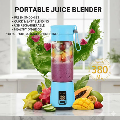 Portable USB Rechargeable Juice Blender Blue