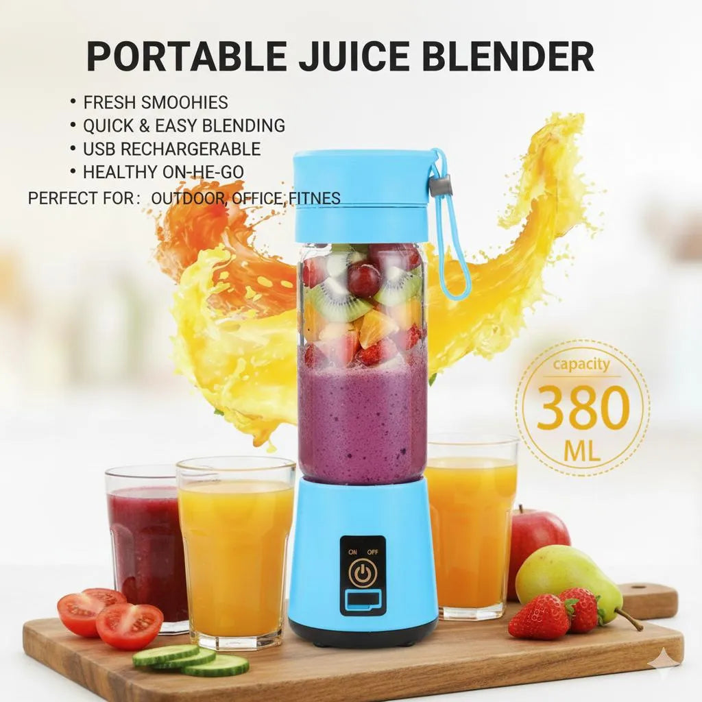 Portable USB Rechargeable Juice Blender Blue