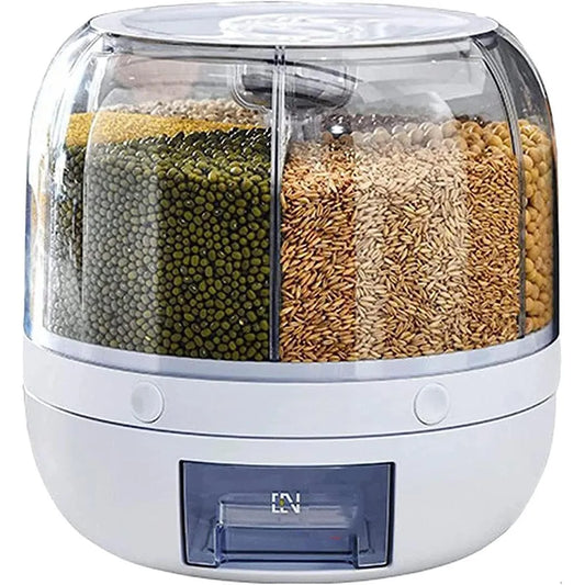 360° Rotating Rice Dispenser for Kitchen Organization