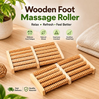 Wooden Foot Roller Massager | Reflexology Pain Relief Tool