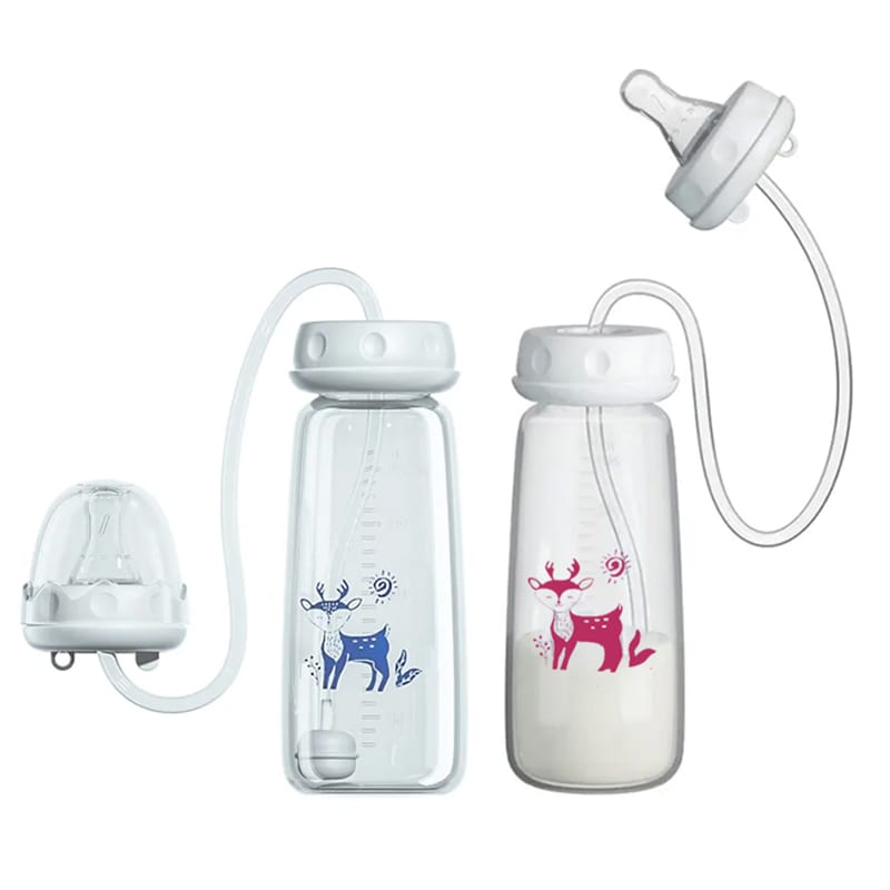 Handsfree Baby Feeding Bottle 240ml with Silicone Tube | BPA-Free