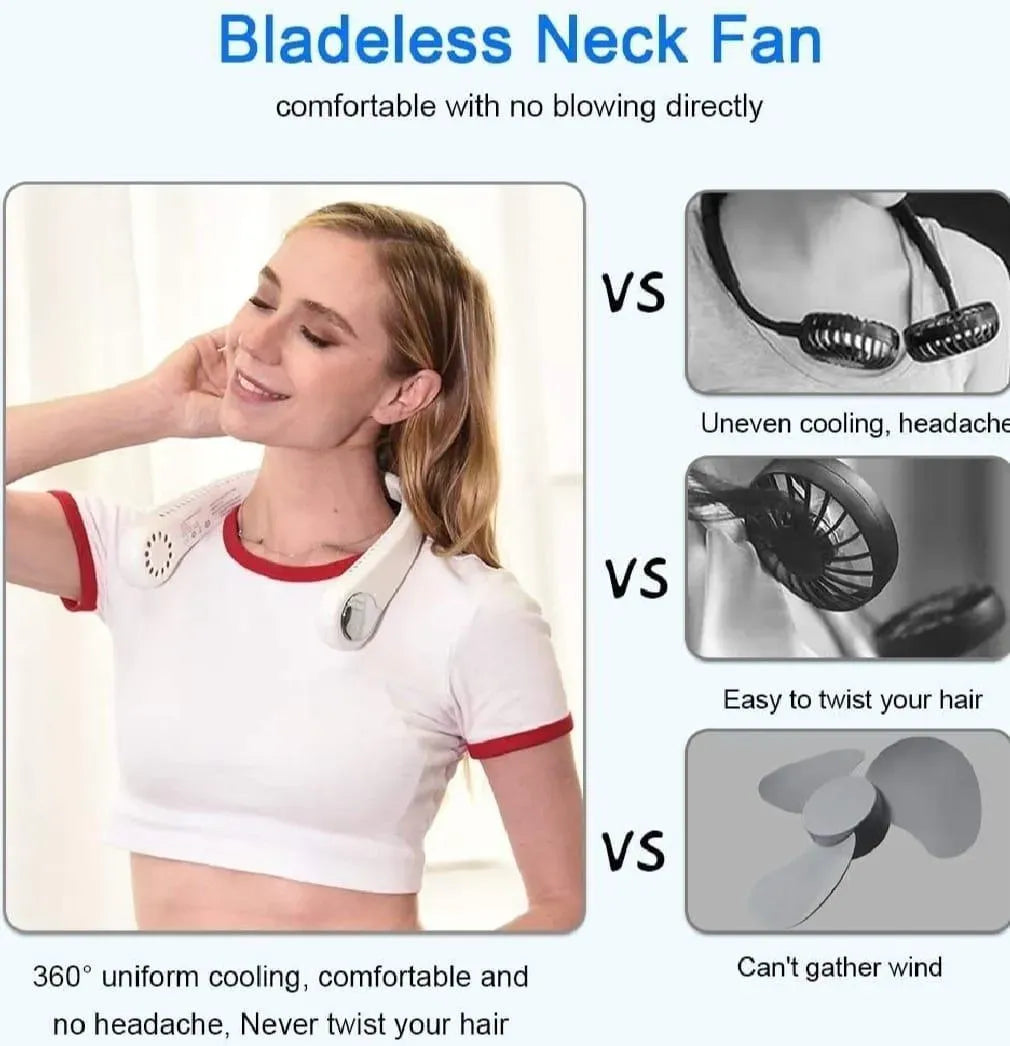 Rechargeable Neck Fan 200mAh Long Battery Life