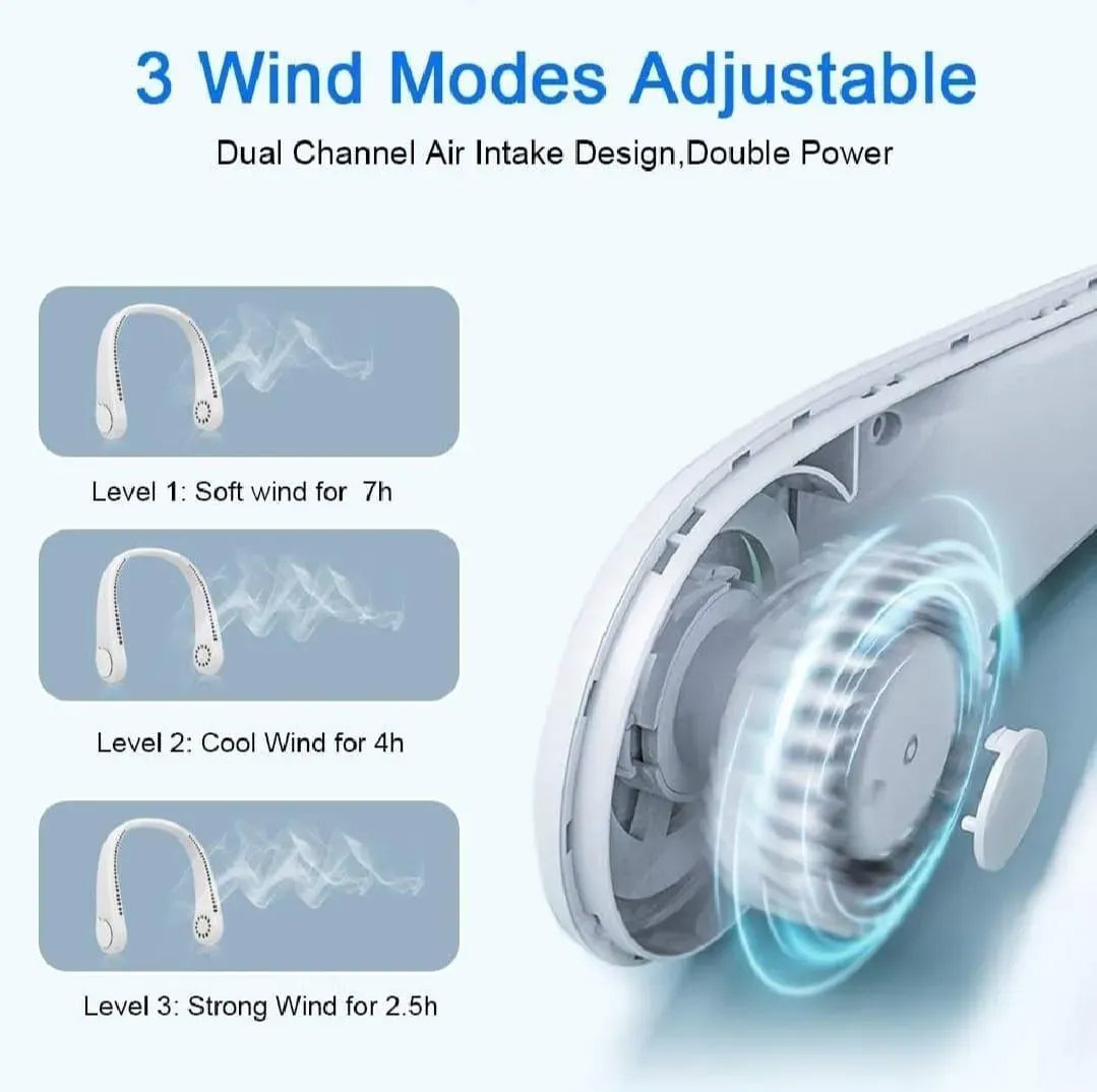 Rechargeable Neck Fan 200mAh Long Battery Life