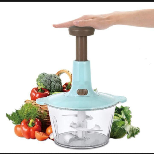 Manual Food Chopper Blue 50ml Stainless Steel Pakistan Kitchen