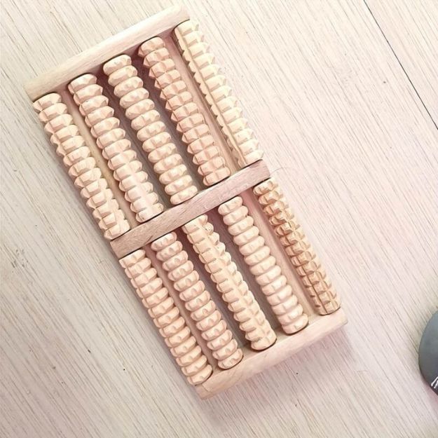 Wooden Foot Roller Massager | Reflexology Pain Relief Tool