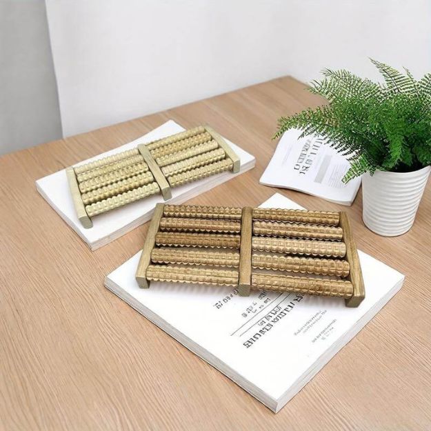 Wooden Foot Roller Massager | Reflexology Pain Relief Tool