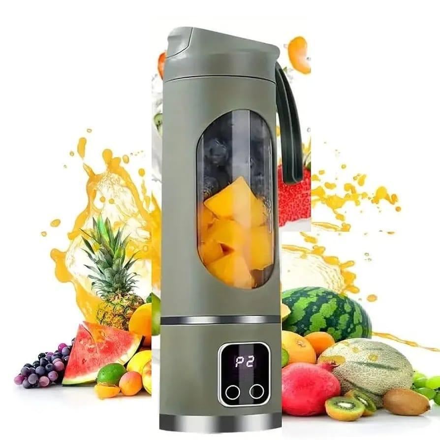 Portable Rechargeable Green Electric Juicer Blender