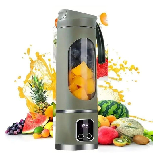 Portable Rechargeable Green Electric Juicer Blender