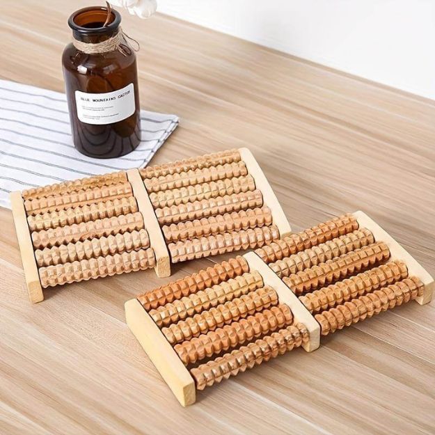Wooden Foot Roller Massager | Reflexology Pain Relief Tool